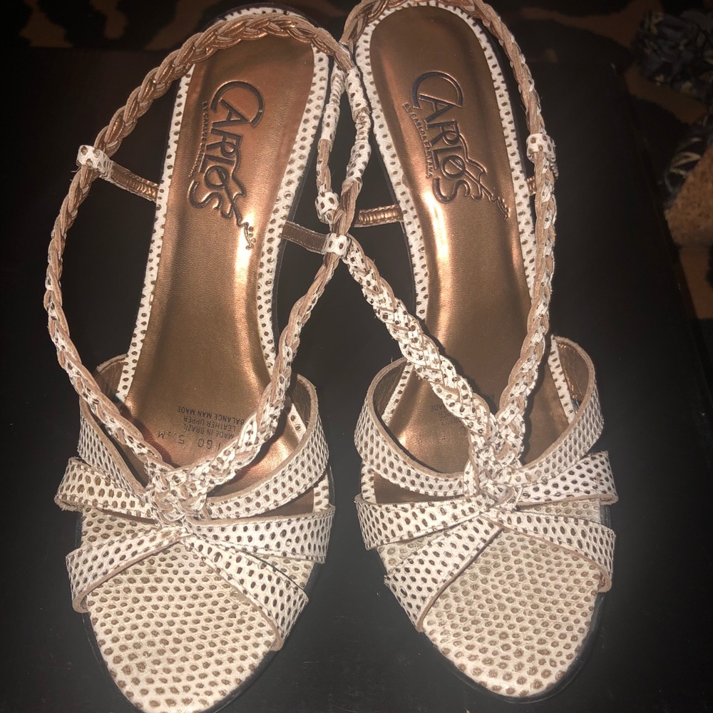 Carlos Santana stilettos, cream color, size 5.5